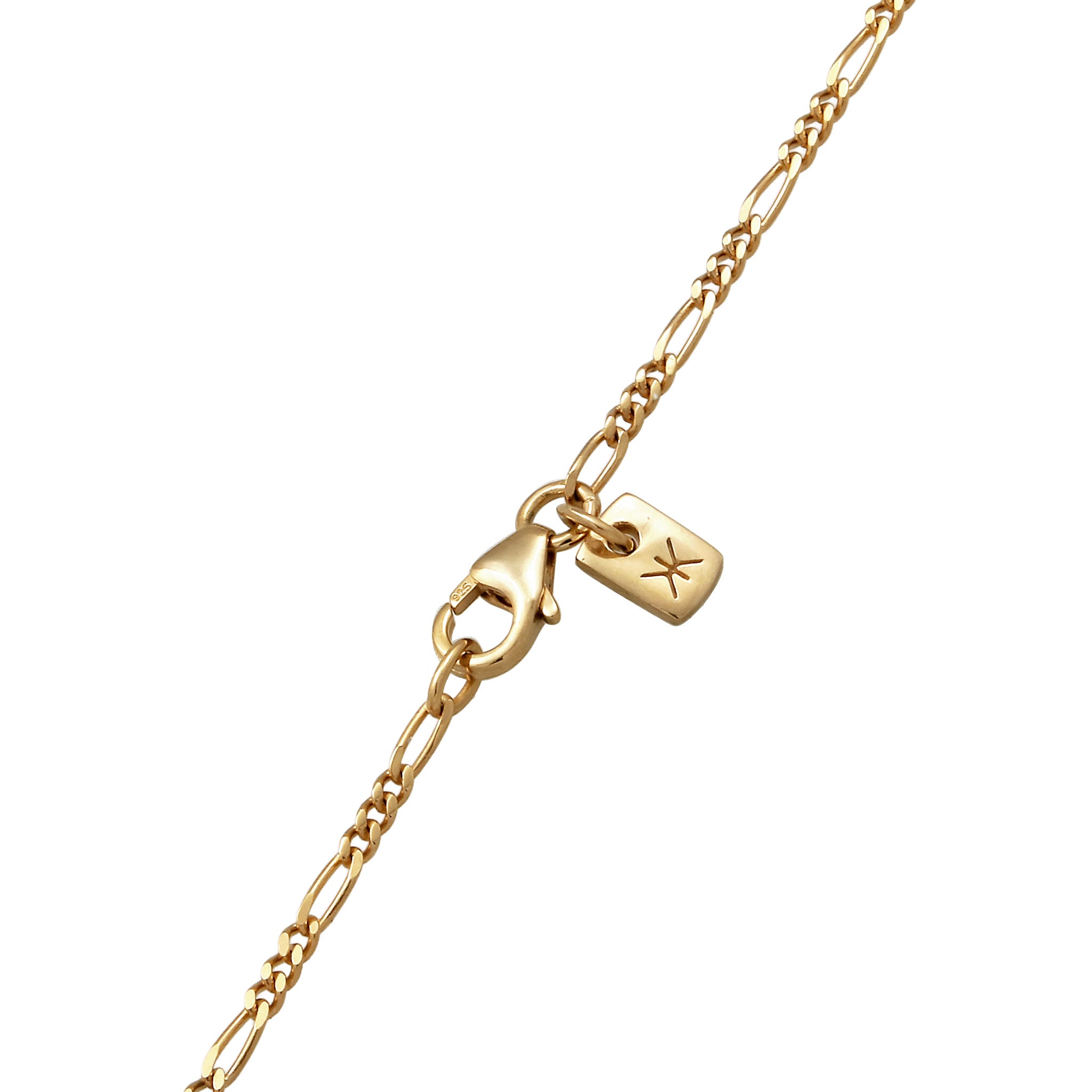 Gold - KUZZOI | Halskette mit Topas | Stern Rechteck | 925 Sterling Silber vergoldet