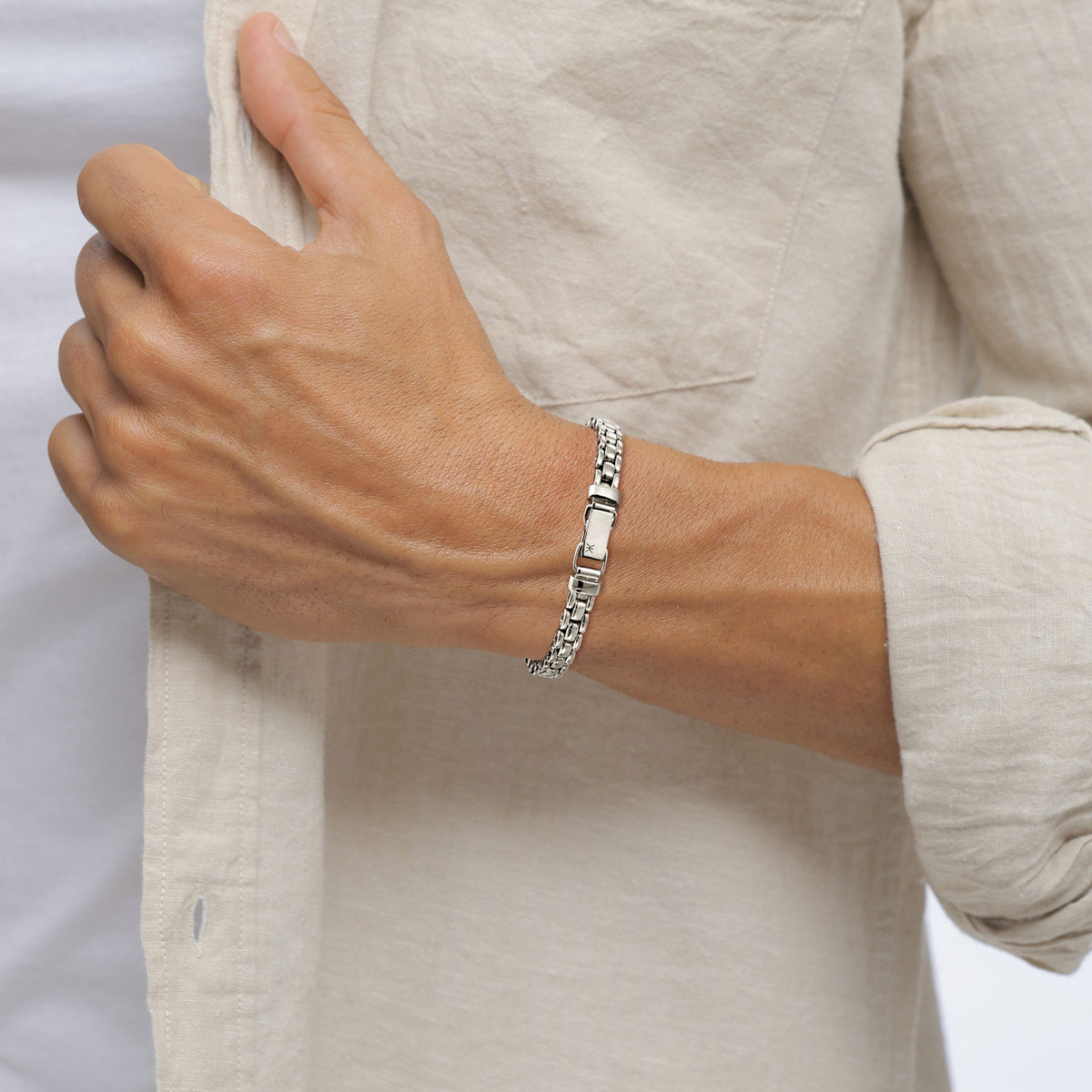 Silber - KUZZOI | Armband Weave Chain | 925 Sterling Silber