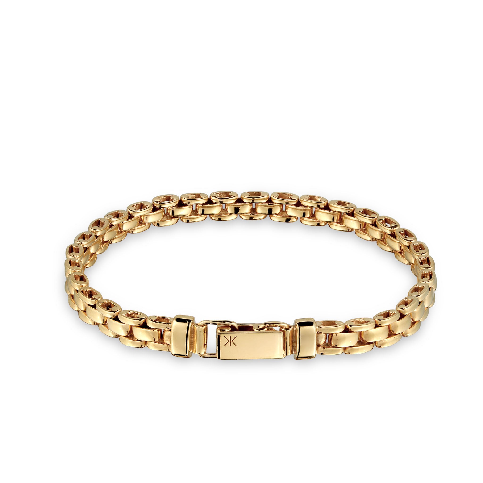 Gold - KUZZOI | Armband Box Chain | 925 Sterling Silber vergoldet
