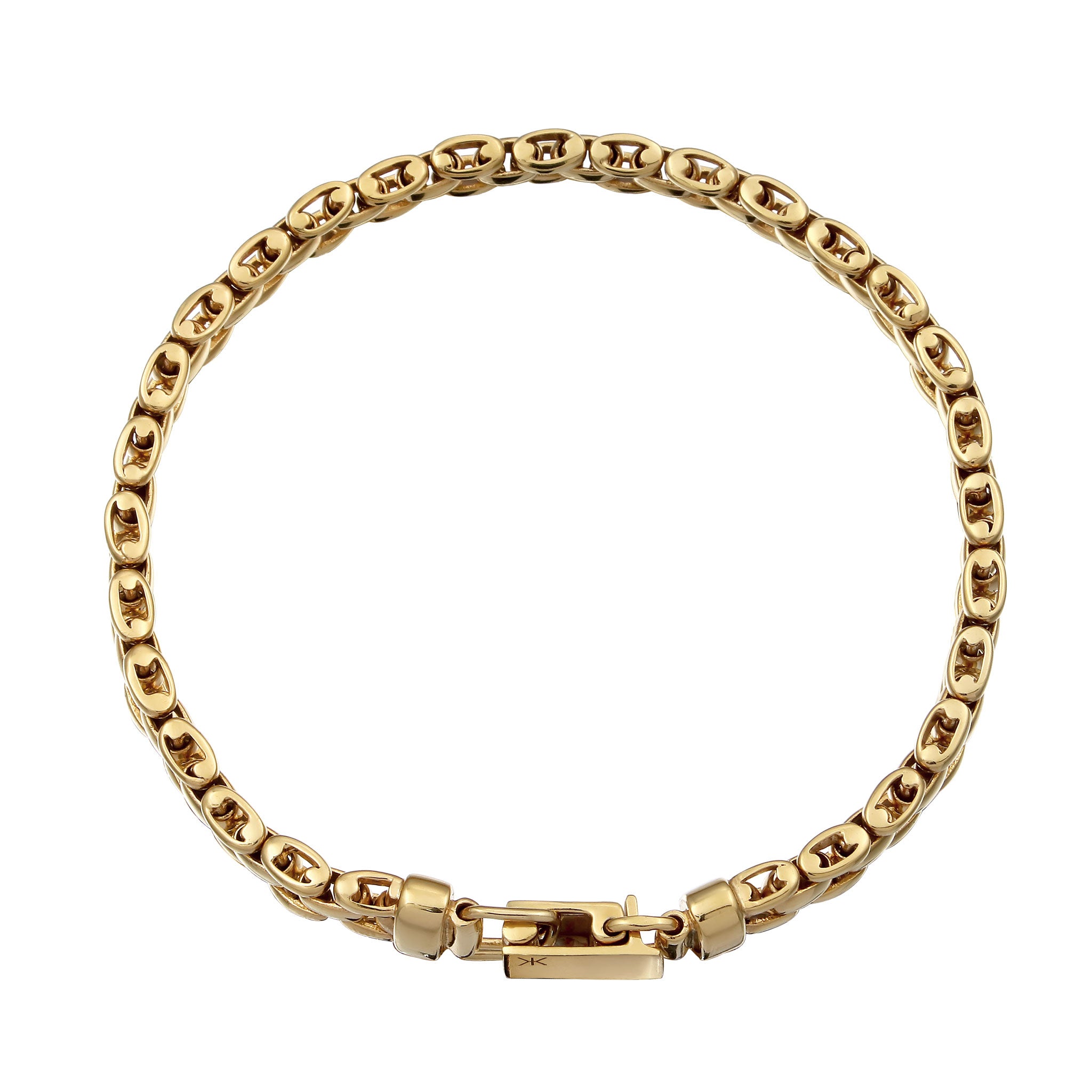Gold - KUZZOI | Armband Weave Chain | 925 Sterling Silber vergoldet