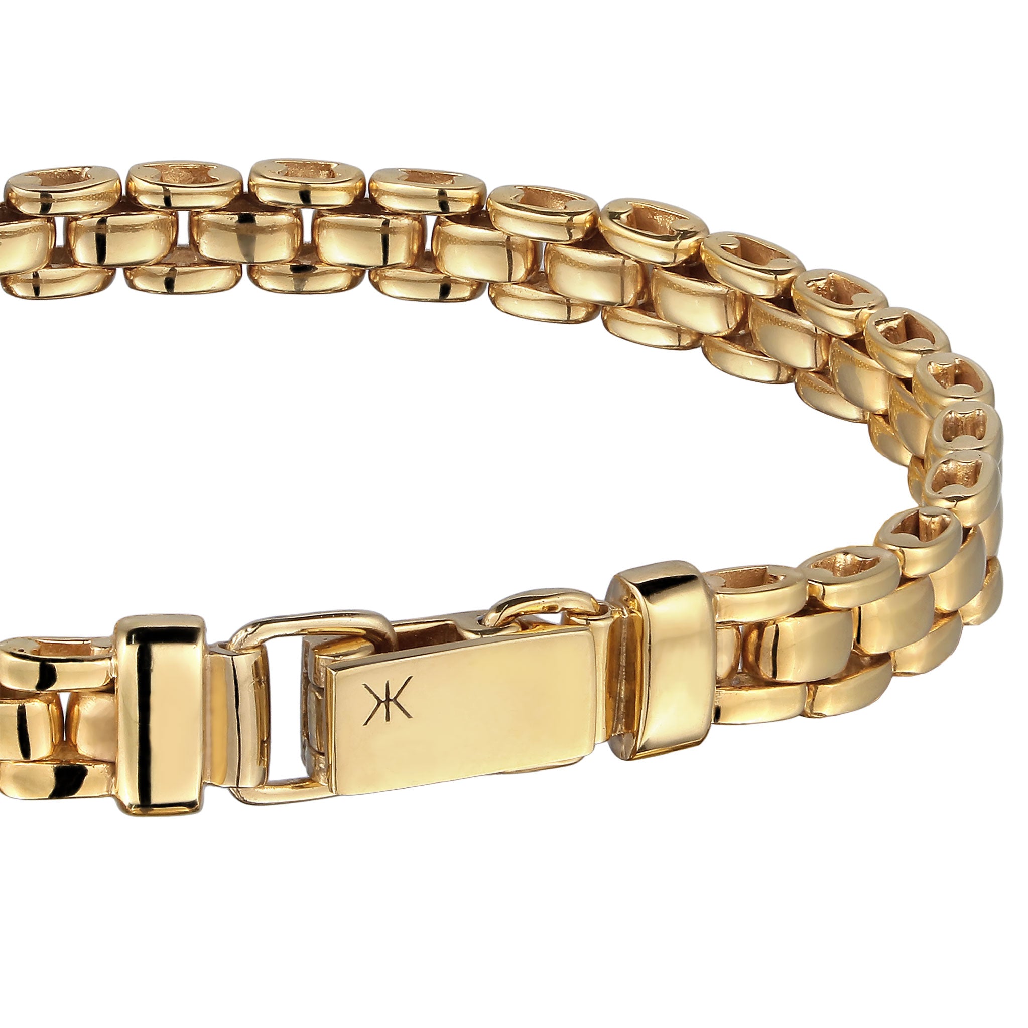 Gold - KUZZOI | Armband Weave Chain | 925 Sterling Silber vergoldet