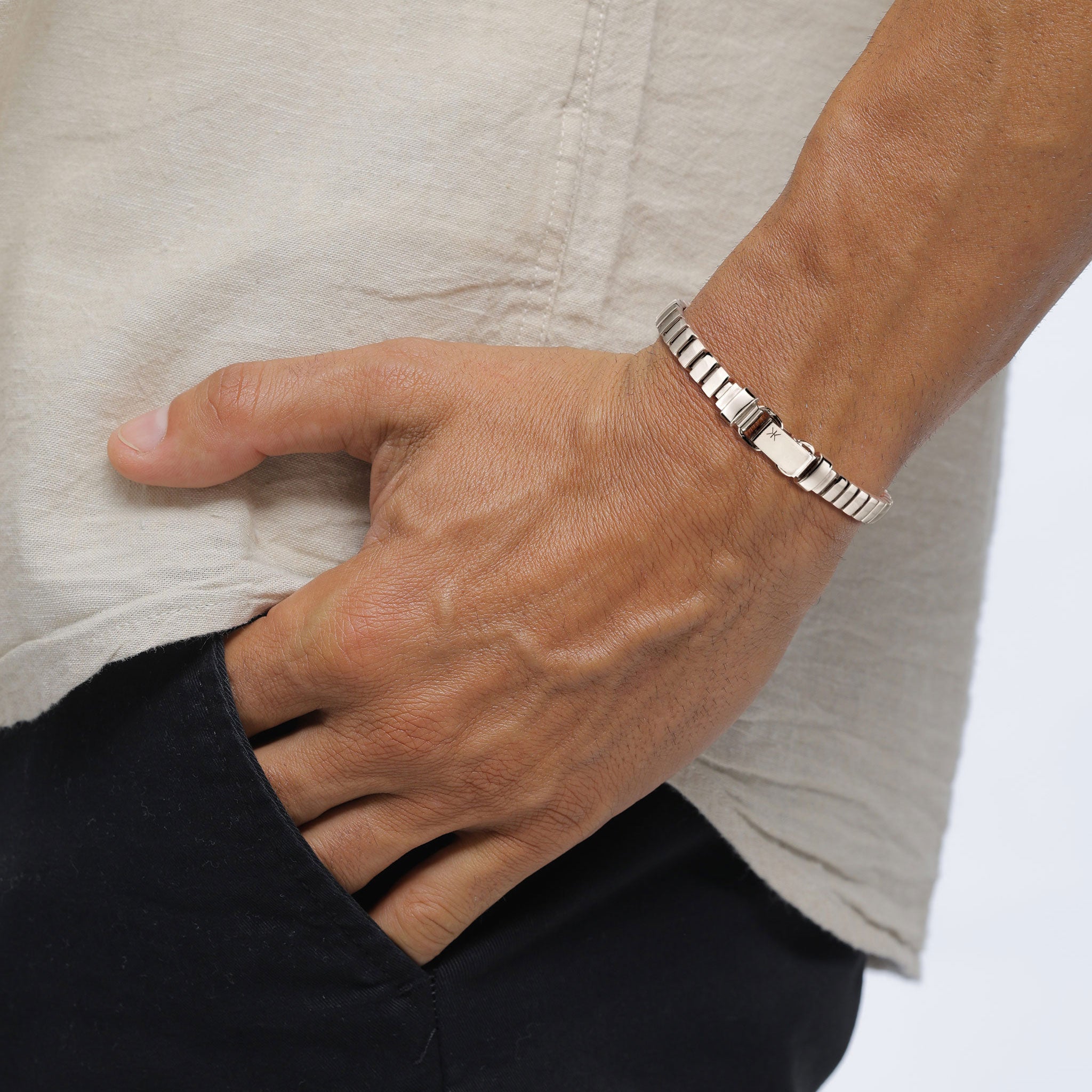 Silber - KUZZOI | Armband Plättchen | 925 Sterling Silber