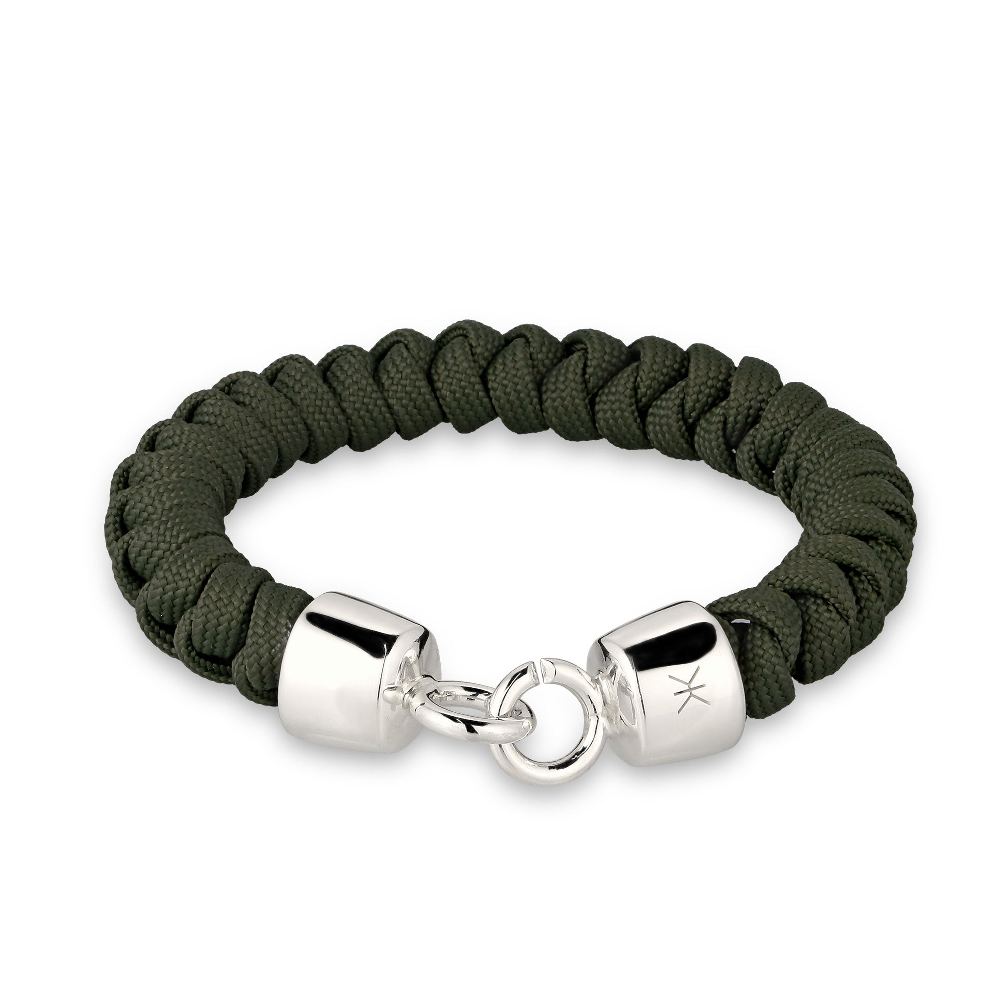 Grün - KUZZOI | Armband Rope Paracord | Nylon (Grün) | 925 Sterling Silber