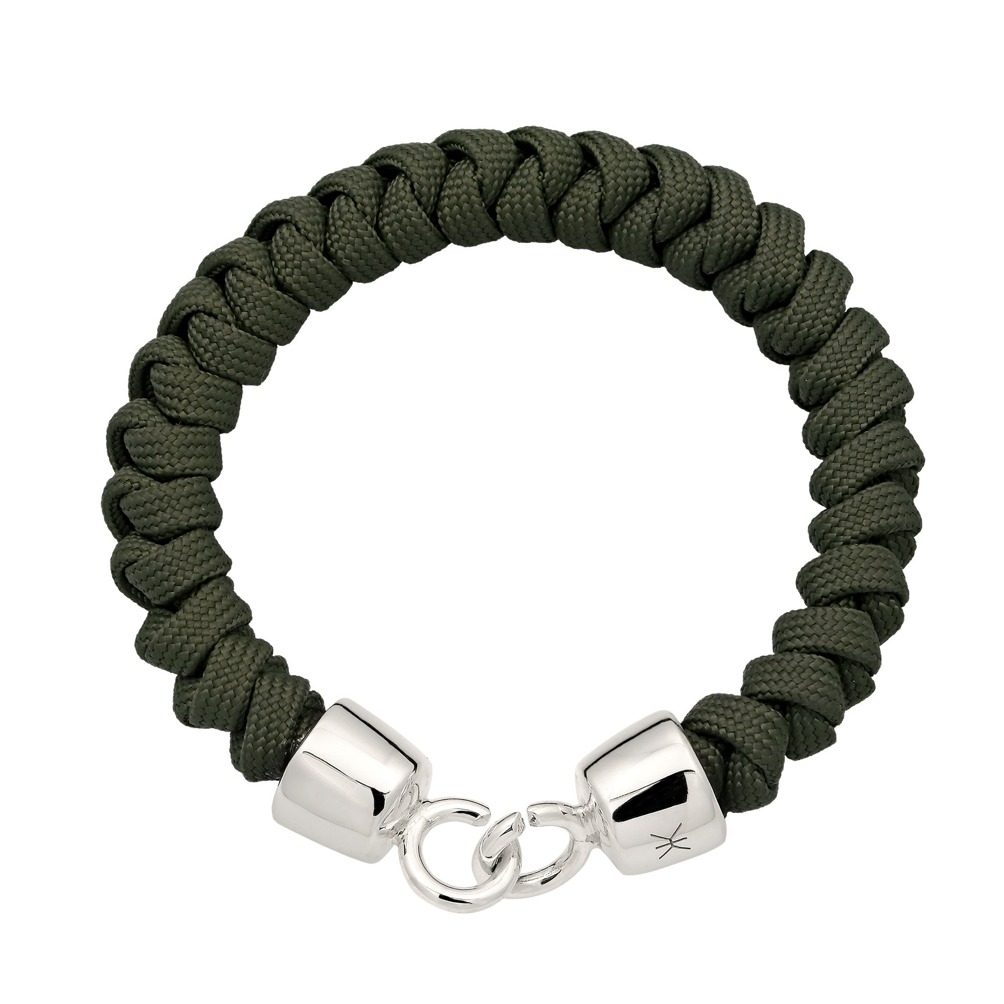 Grün - KUZZOI | Armband Rope Paracord | Nylon (Grün) | 925 Sterling Silber