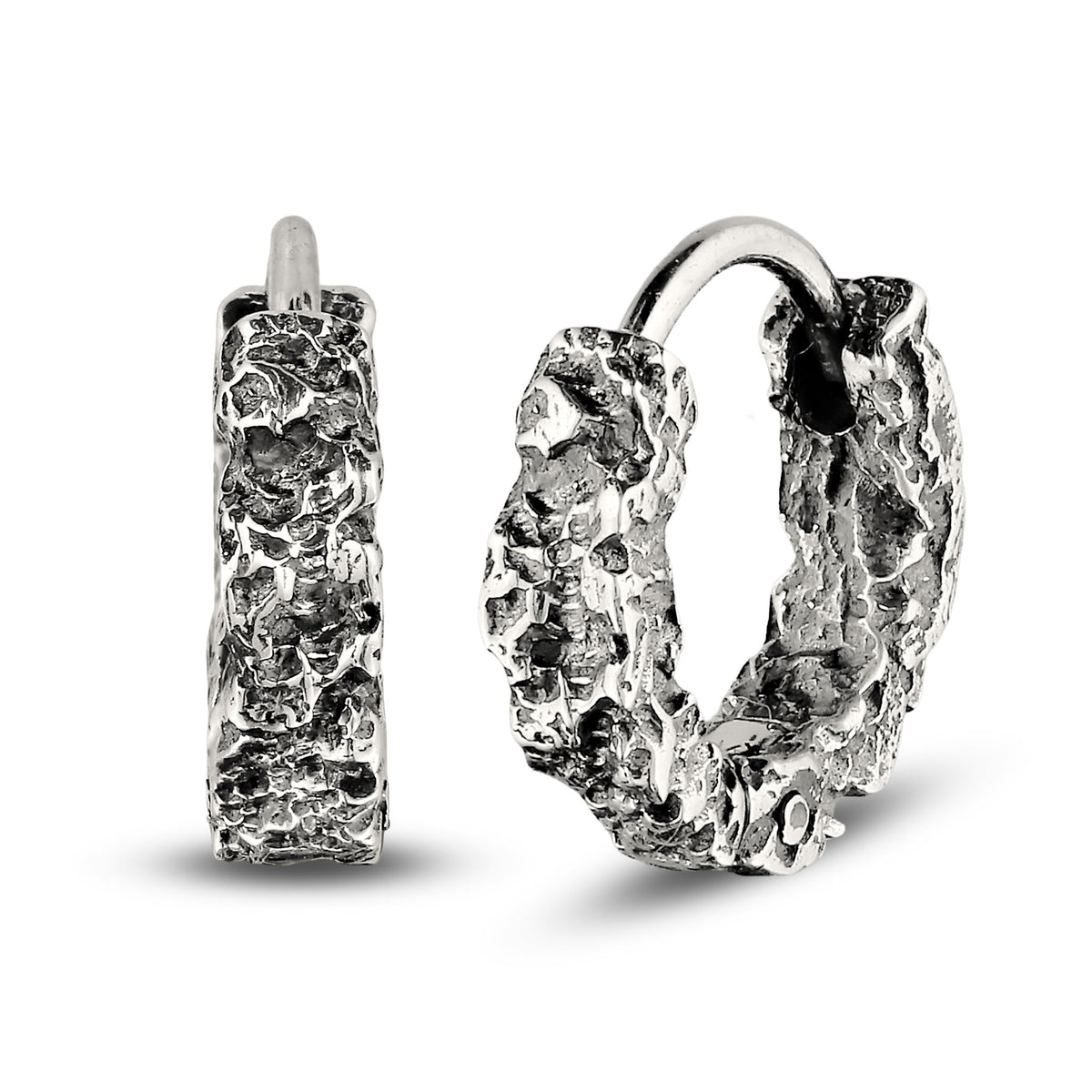 Silber - KUZZOI | Ohrringe Creolen Organic | 925 Sterling Silber