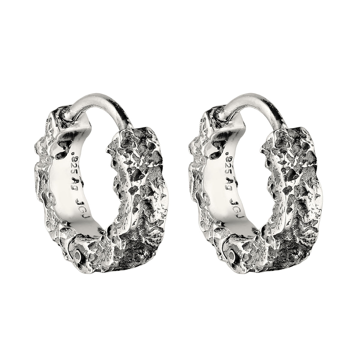 Silber - KUZZOI | Ohrringe Creolen Organic | 925 Sterling Silber