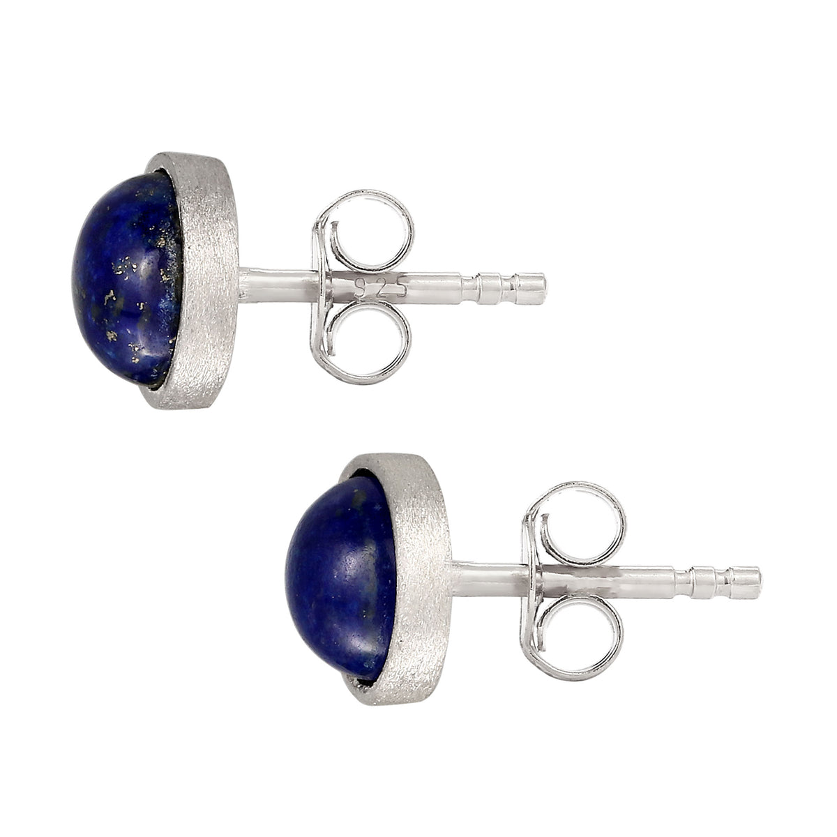 Silber - KUZZOI | Ohrstecker | Lapislazuli (Blau) | 925 Sterling Silber