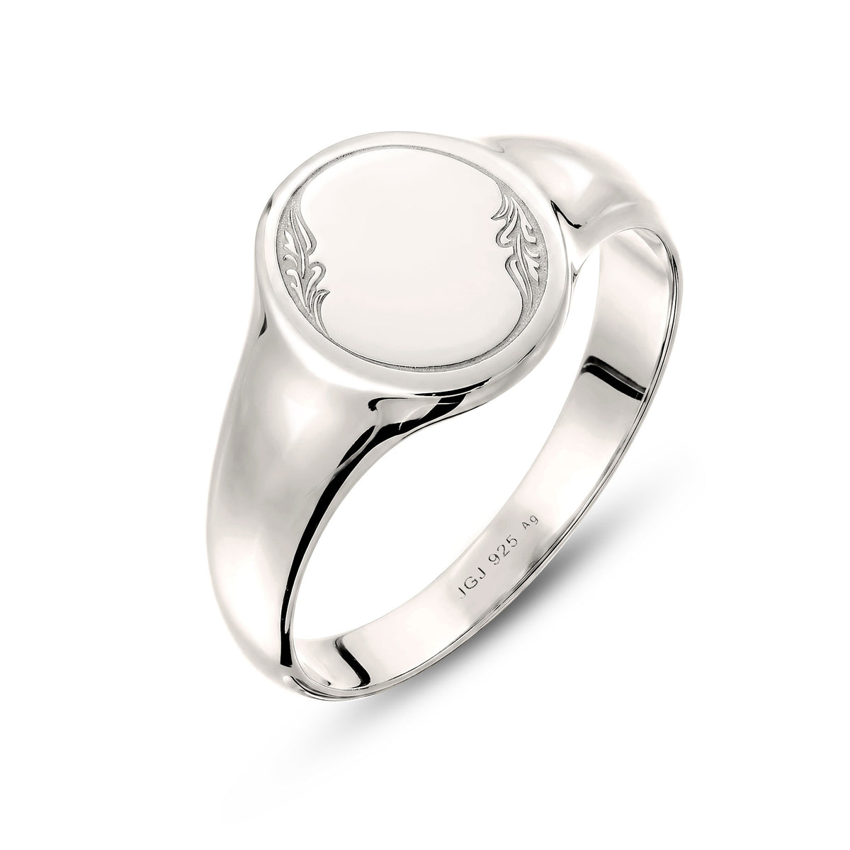 Silber - KUZZOI | Siegelring Oval | 925 Sterling Silber