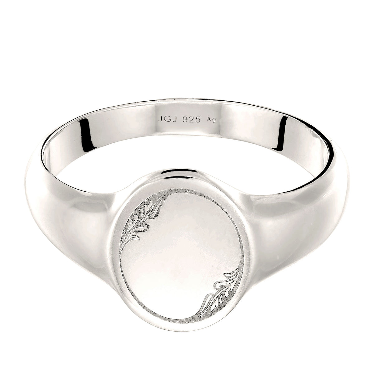 Silber - KUZZOI | Siegelring Oval | 925 Sterling Silber
