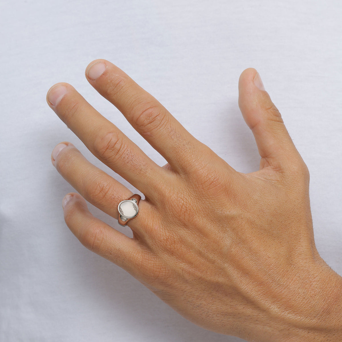 Silber - KUZZOI | Siegelring Oval | 925 Sterling Silber