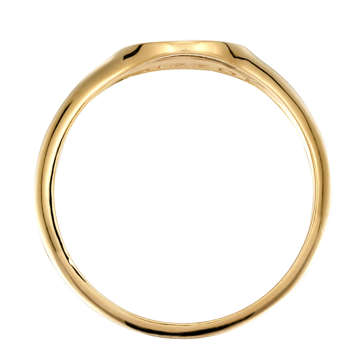 Gold - KUZZOI | Siegelring | Oval | 925 Sterling Silber vergoldet
