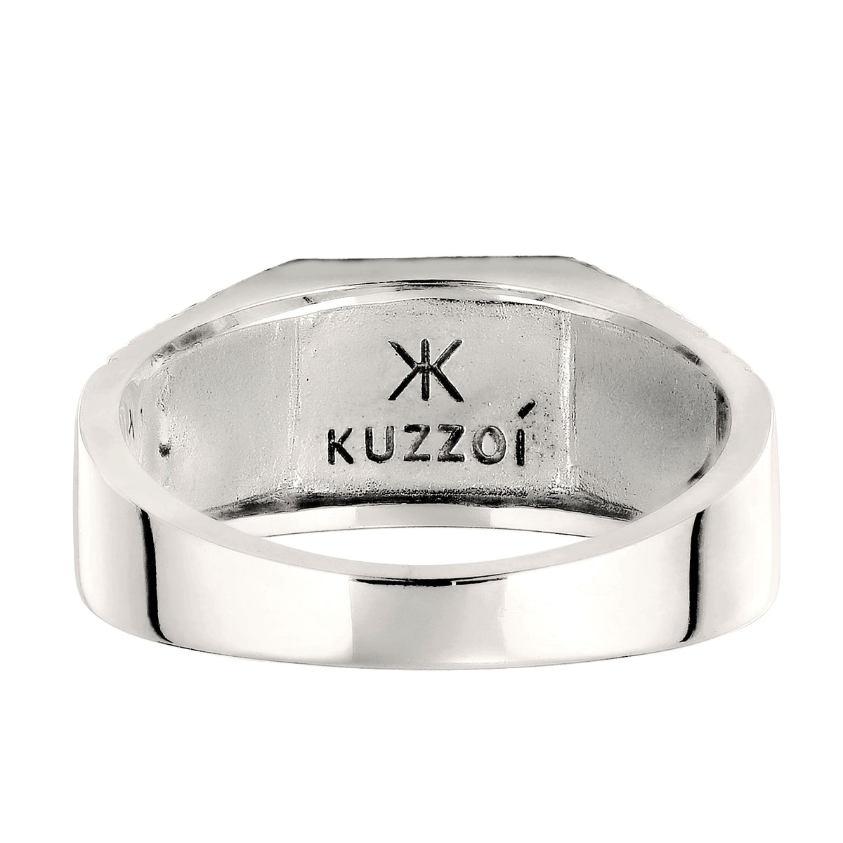 Silber - KUZZOI | Siegelring | Emaille Grün | 925 Sterling Silber