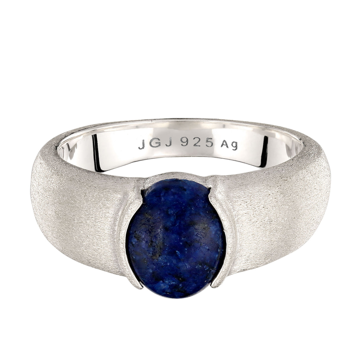 Silber - KUZZOI | Ring Siegelring | Lapislazuli Blau | 925 Sterling Silber