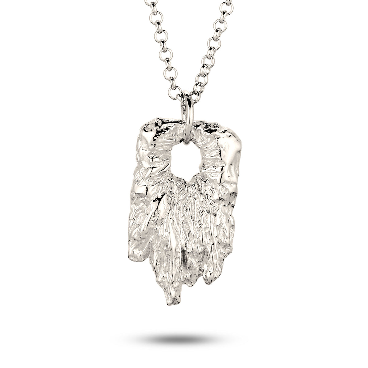 Silber - KUZZOI | Halskette Organic Anhänger | 925 Sterling Silber