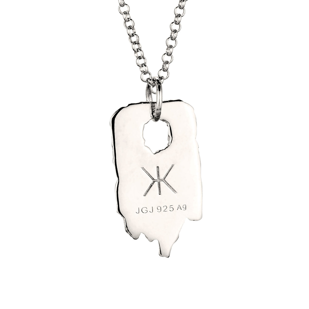 Silber - KUZZOI | Halskette Organic Anhänger | 925 Sterling Silber