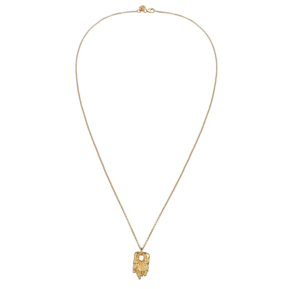Gold - KUZZOI | Halskette | Organic Anhänger | 925 Sterling Silber vergoldet