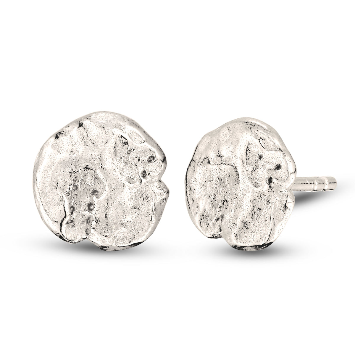 Silber - KUZZOI | Ohrstecker | Kreis Organic | 925 Sterling Silber