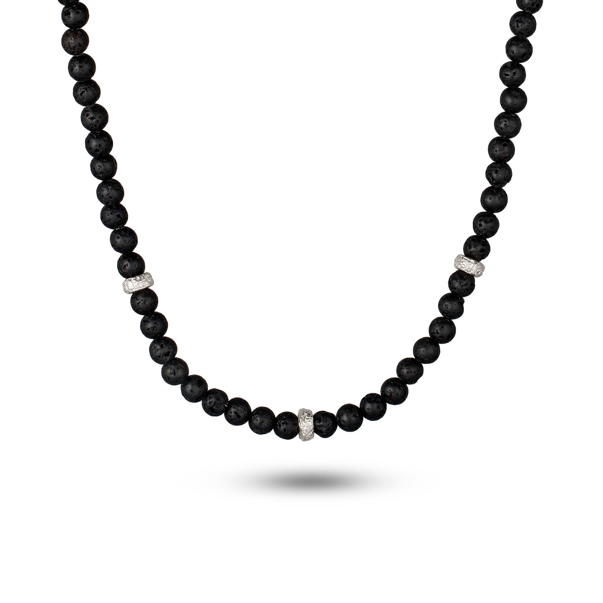Silber - KUZZOI | Halskette | Lava (Schwarz) | 925 Sterling Silber
