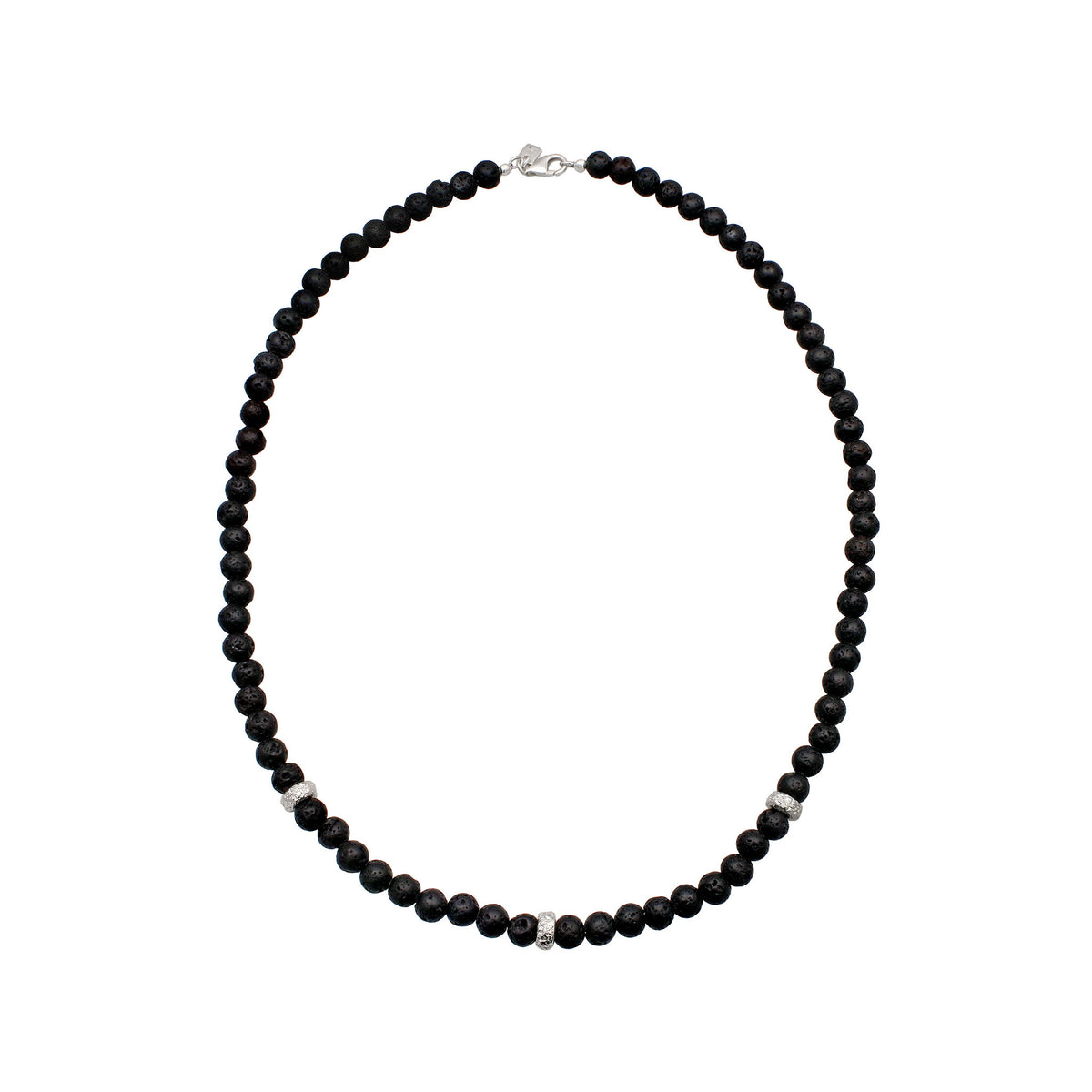 Silber - KUZZOI | Halskette | Lava (Schwarz) | 925 Sterling Silber
