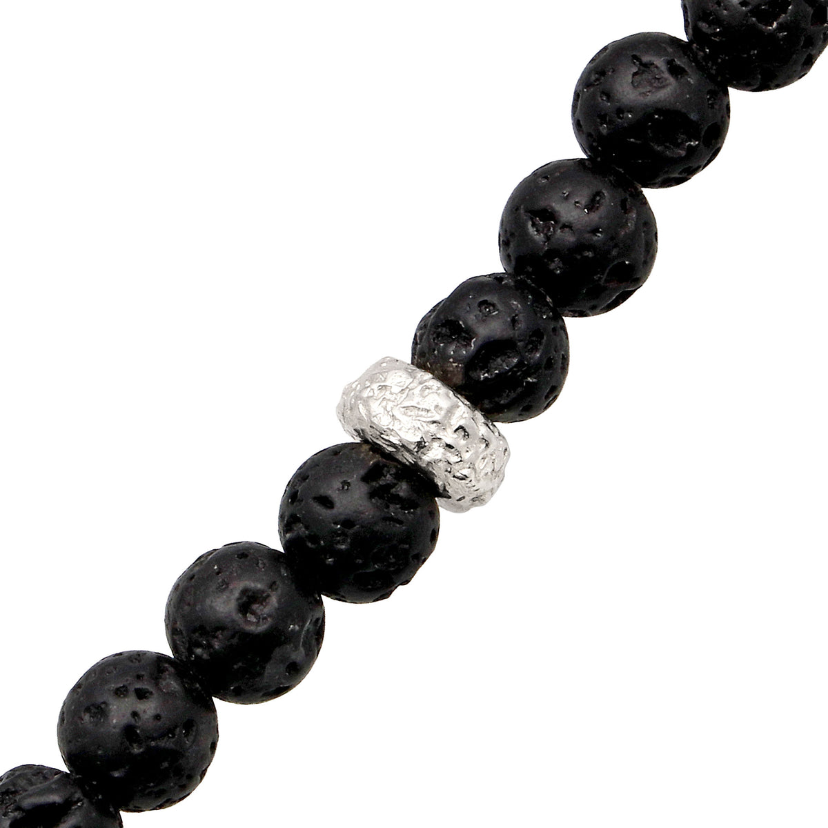 Silber - KUZZOI | Halskette | Lava (Schwarz) | 925 Sterling Silber