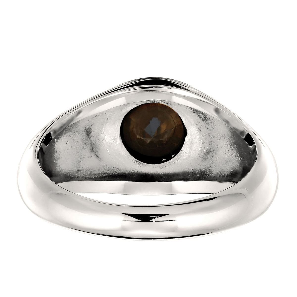 Silber - KUZZOI | Ring Siegelring | Zirkonia Schwarz | 925 Sterling Silber