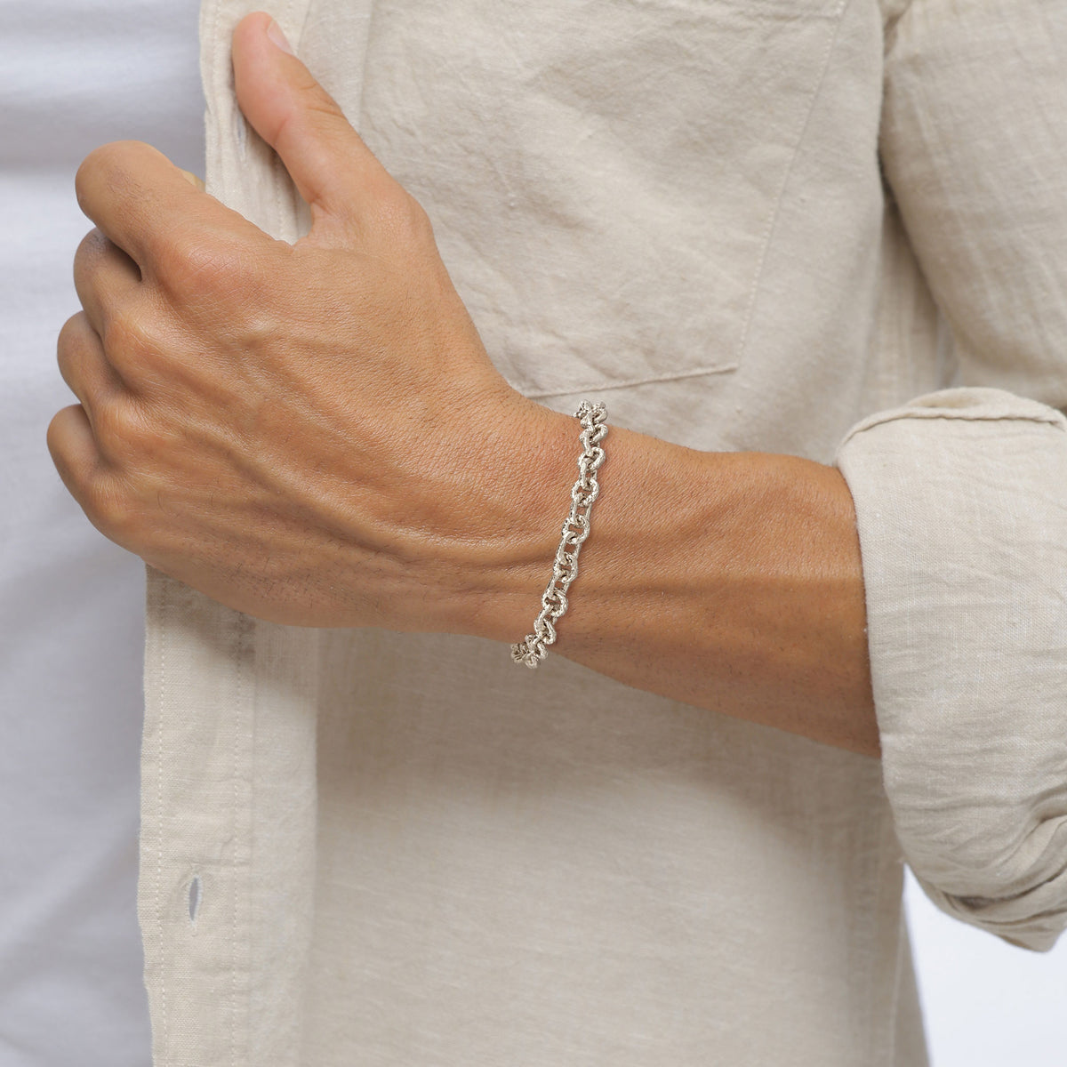 Silber - KUZZOI | Armband Rolo Kettenarmband | 925 Sterling Silber