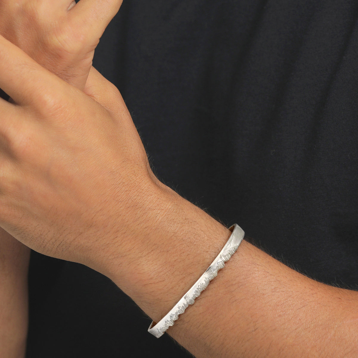 Silber - KUZZOI | Armreif Organic | Vintage | 925 Sterling Silber