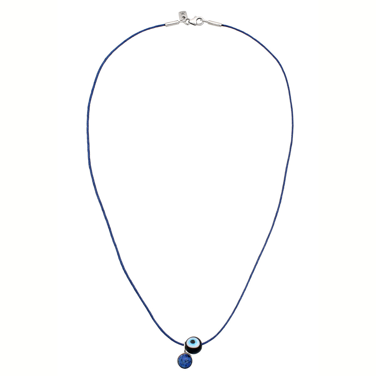 Blau - KUZZOI | Halskette Evil Eye | Lapislazuli (Blau) | 925 Sterling Silber