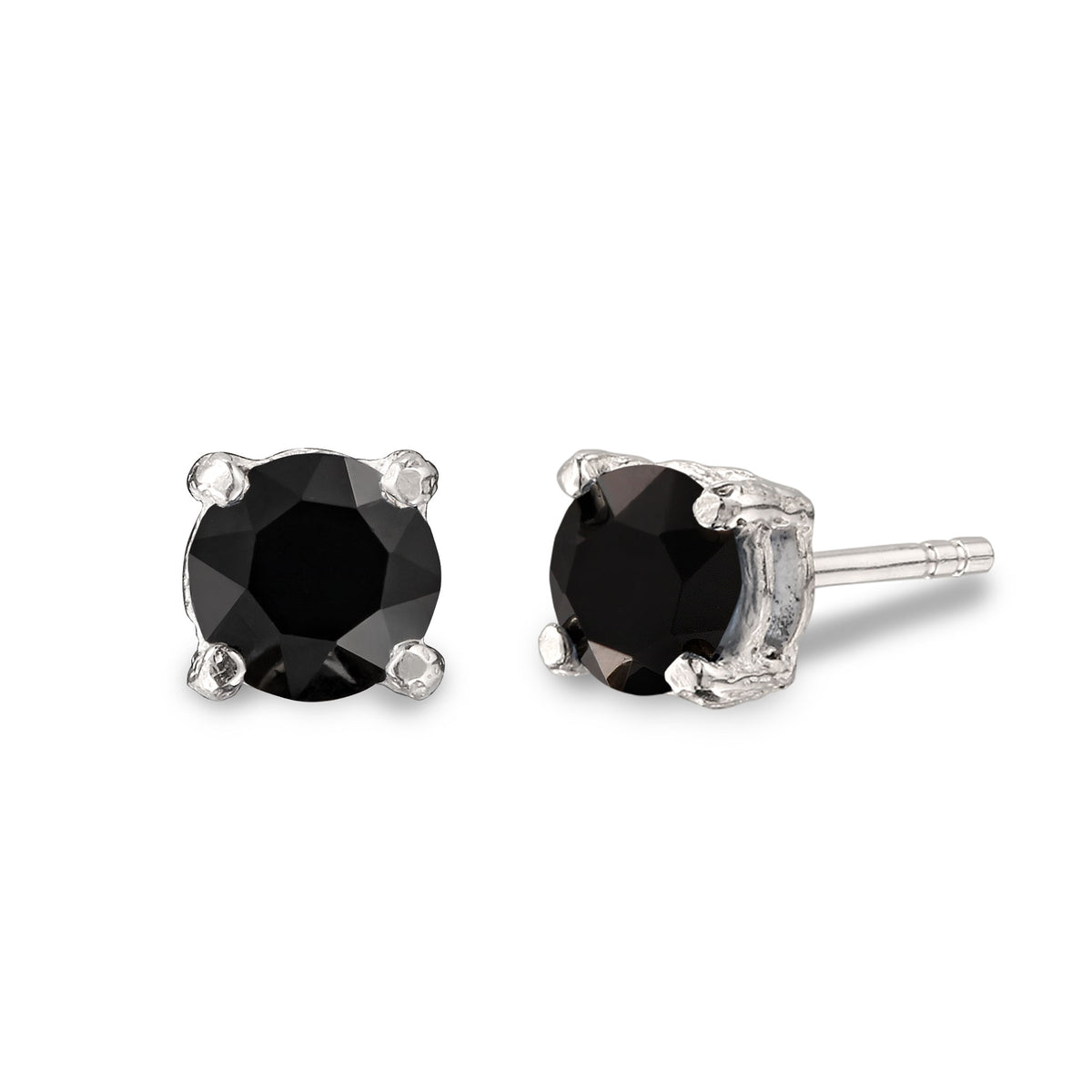 Schwarz - KUZZOI | Ohrstecker | Swarovski® Kristalle Schwarz | 925 Sterling Silber