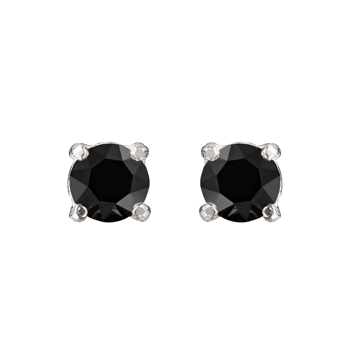 Schwarz - KUZZOI | Ohrstecker | Swarovski® Kristalle Schwarz | 925 Sterling Silber