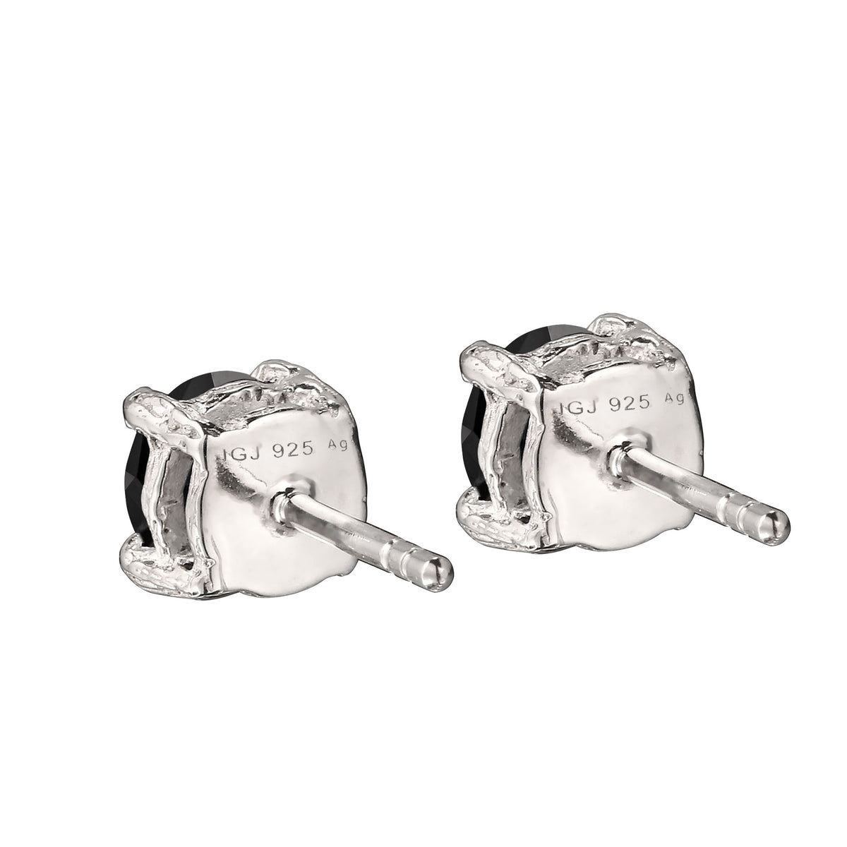 Schwarz - KUZZOI | Ohrstecker | Swarovski® Kristalle Schwarz | 925 Sterling Silber