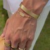 Vergoldetes Glieder-Armband und Armreif