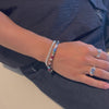 Beads-Armband und Bandring mit Peace Symbol